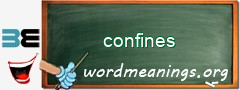 WordMeaning blackboard for confines